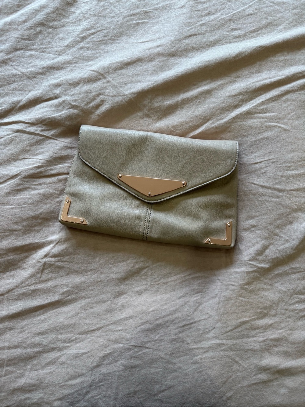 Aldo Light Pink Envelope Clutch with Rose Gold Accents